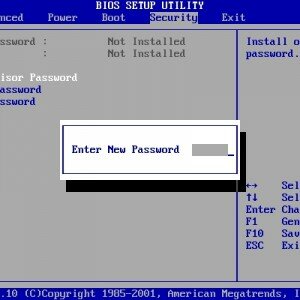 сброс пароля BIOS на ноутбуке