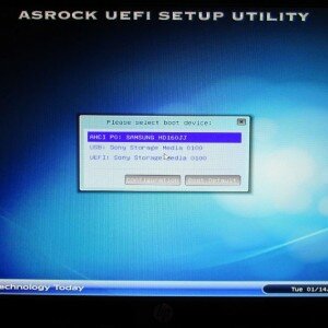 Boot menu Asrock H77M-ITX
