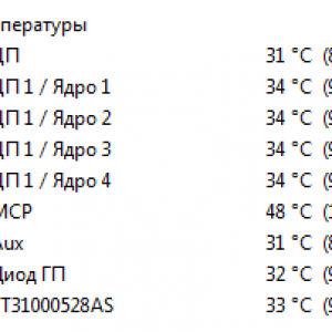  нормальная температура процессора